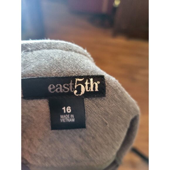 East 5th Gray A Line Midi Skirt Full Riding Skirt 16 Old Money Academia English - Picture 4 of 8